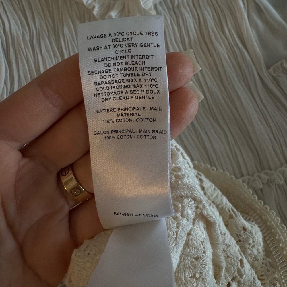 Chloe Cream Balloon Sleeve Top - Size XS/S (EU 36) - Picture 9 of 12